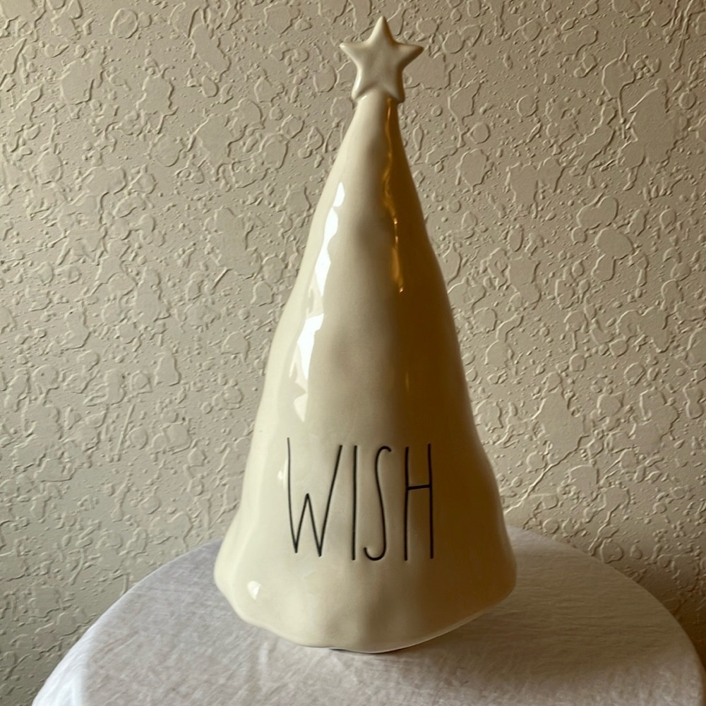 Rae Dunn:  Ceramic “Wish” Tree Holiday Decor- Blemish